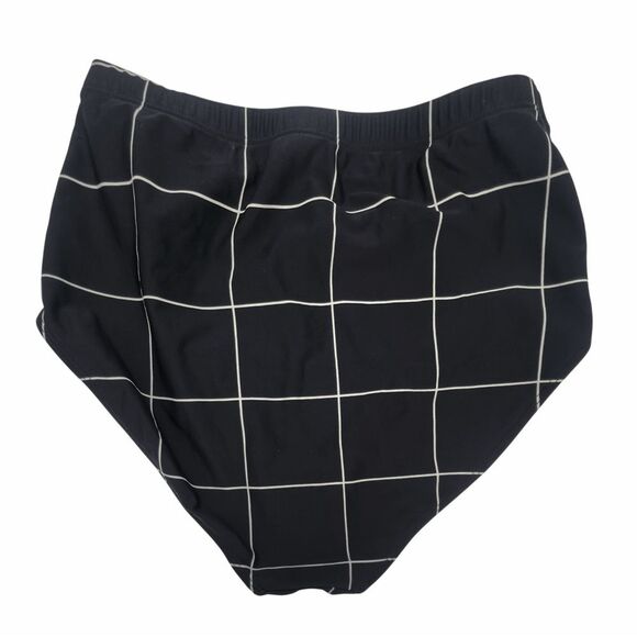 NWT Janela Bay Black Windowpane Halter Tankini Size Medium Modest Swimsuit Set - Picture 7 of 13